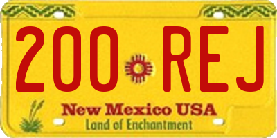 NM license plate 200REJ