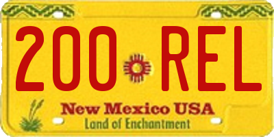 NM license plate 200REL