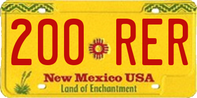 NM license plate 200RER