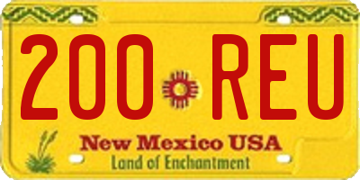 NM license plate 200REU