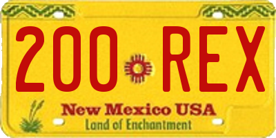 NM license plate 200REX