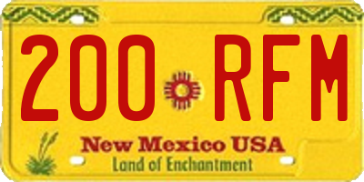NM license plate 200RFM