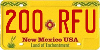 NM license plate 200RFU