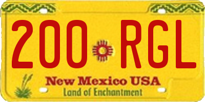 NM license plate 200RGL