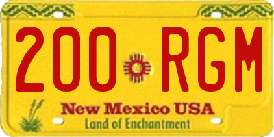 NM license plate 200RGM
