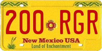 NM license plate 200RGR