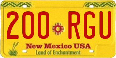 NM license plate 200RGU