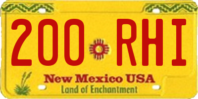 NM license plate 200RHI