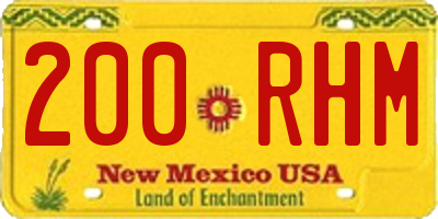 NM license plate 200RHM
