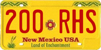 NM license plate 200RHS