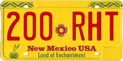 NM license plate 200RHT