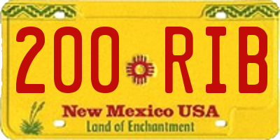 NM license plate 200RIB