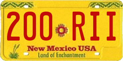 NM license plate 200RII