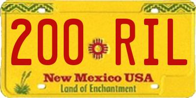 NM license plate 200RIL