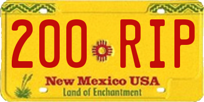 NM license plate 200RIP