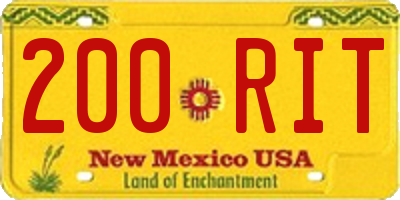 NM license plate 200RIT