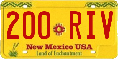 NM license plate 200RIV