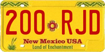 NM license plate 200RJD