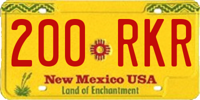 NM license plate 200RKR