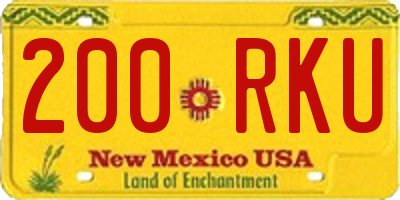 NM license plate 200RKU