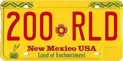 NM license plate 200RLD