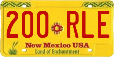 NM license plate 200RLE