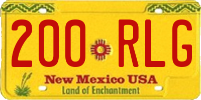 NM license plate 200RLG