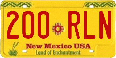 NM license plate 200RLN