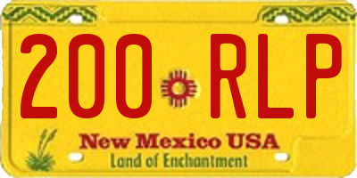 NM license plate 200RLP