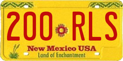NM license plate 200RLS