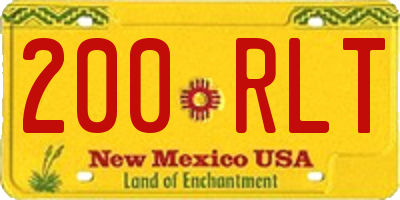 NM license plate 200RLT