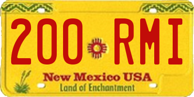 NM license plate 200RMI