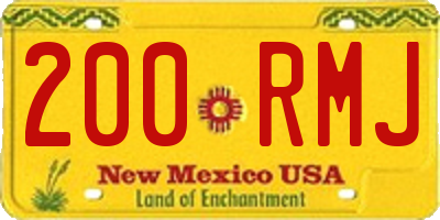 NM license plate 200RMJ