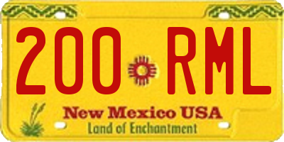 NM license plate 200RML