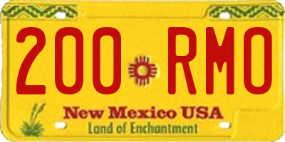 NM license plate 200RMO