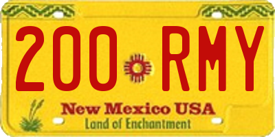 NM license plate 200RMY