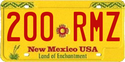 NM license plate 200RMZ