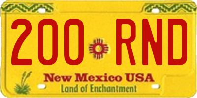 NM license plate 200RND