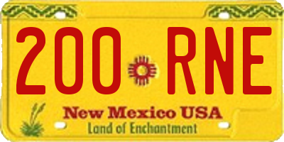 NM license plate 200RNE