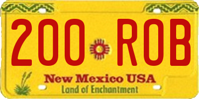 NM license plate 200ROB