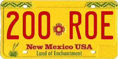NM license plate 200ROE