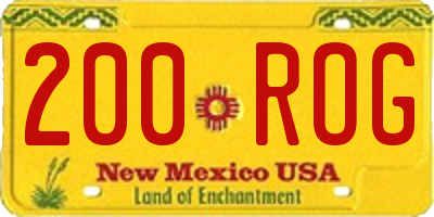 NM license plate 200ROG