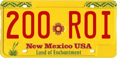 NM license plate 200ROI