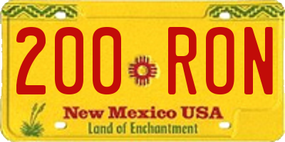 NM license plate 200RON