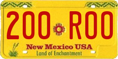 NM license plate 200ROO