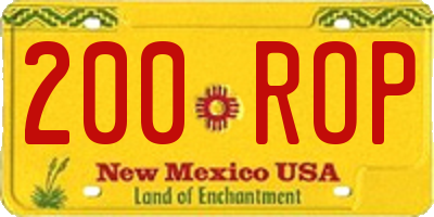 NM license plate 200ROP