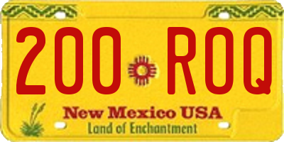 NM license plate 200ROQ