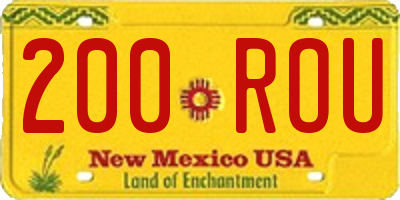 NM license plate 200ROU