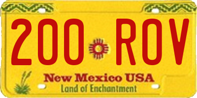 NM license plate 200ROV