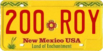 NM license plate 200ROY
